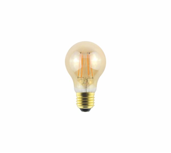 A60 Filamento LED Bulbo Ambar 4W 2000K Bivolt E27