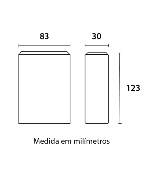 Arandela Mince Pequena LED 4W 6.500K - Preto - Imagem 2