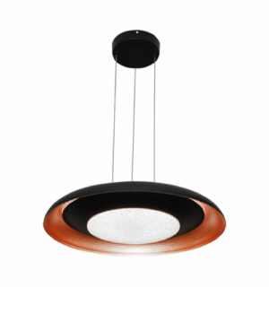Pendente Constelattio Led 495x1200 25w 3000/4000/6000 Preto+Dourado Bivolt